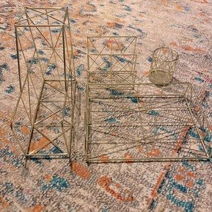 Gold desk organizers / office supplies